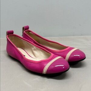 Vintage Y2K Dirk Bikkembergs 102096 Pink Leather Ballet Flats Shoes SZ 37